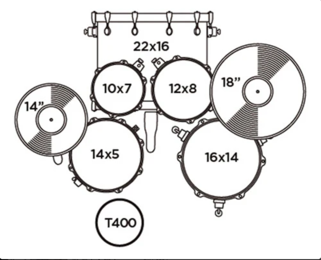 Batería Mapex Venus Ve5294ft-vx Color Café + Silla + Bases
