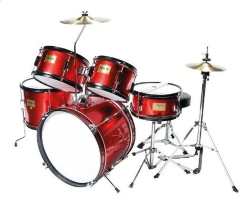 Bateria Junior Niño 5 Piezas Baqueta Platillo Silla
