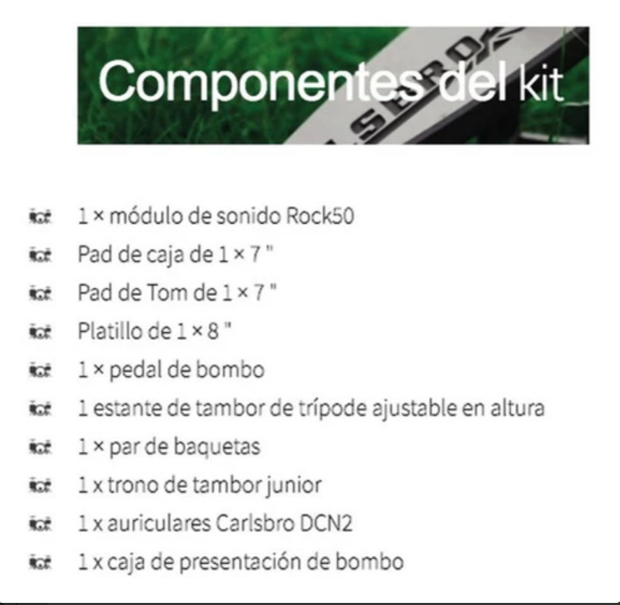 Bateria Electronica De 3 Piezas Carlsbro Rock50
