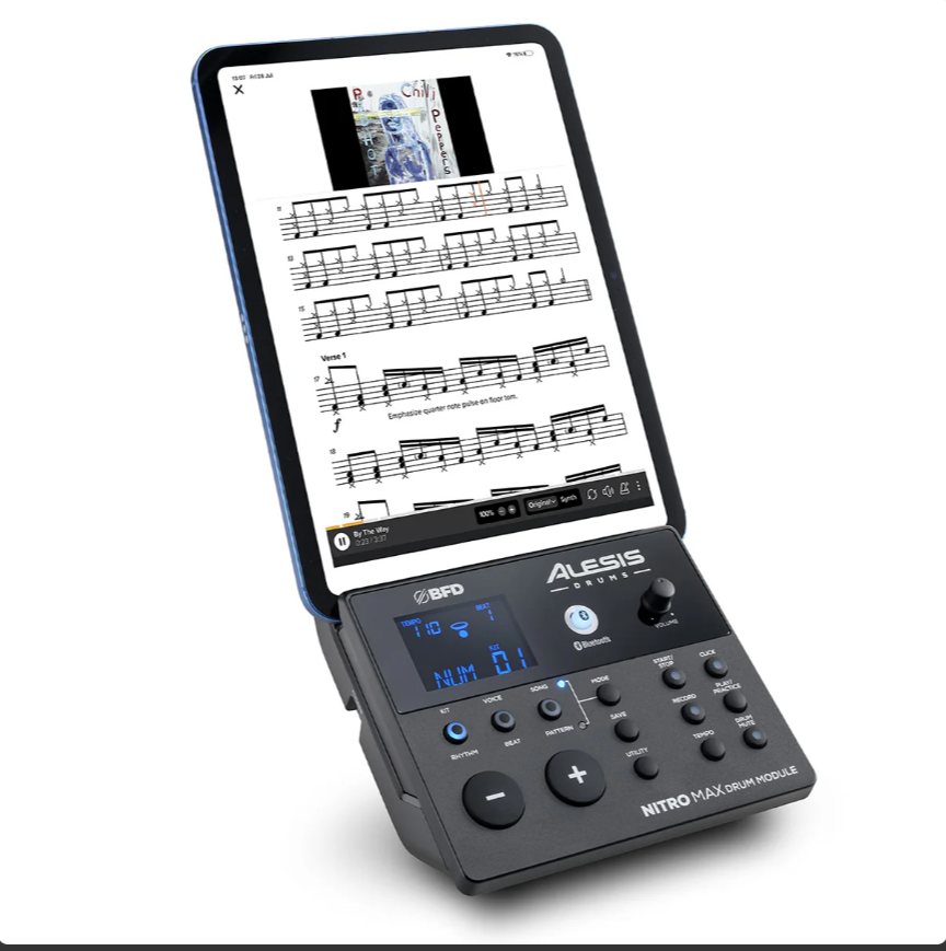 Batería Eléctrica Alesis Nitro Maxkitxus + Silla + Audífonos
