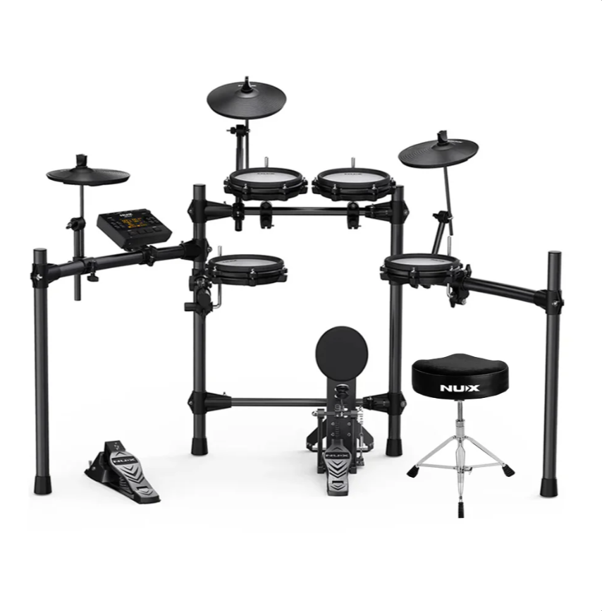 Drum Batería Electrónica Dm-210 + Silla Nux Ndt-03