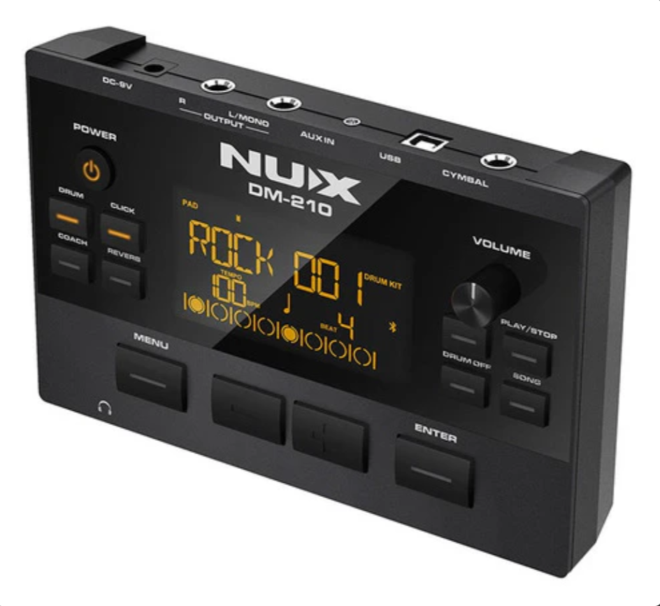 Batería Eléctrica Nux Dm-210 Pads Malla Bombo + Silla Galope