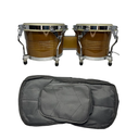 Bongos En Madera De 7.5 Y 8.5 Color Natural + Estuche
