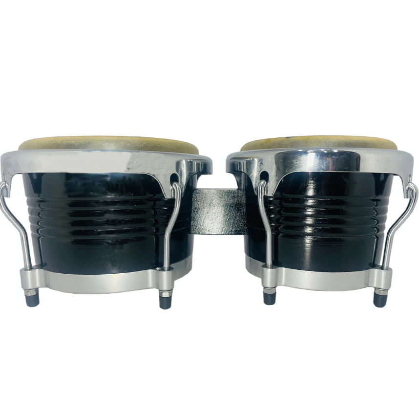 Bongos En Madera De 7.5 Y 8.5 Color Natural + Estuche
