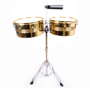 Timbal Latino 13-14 Base + Campana + Jamblock Rojo+ Platillo
