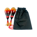 Par De Maracas En Cuero Natural + Estuche
