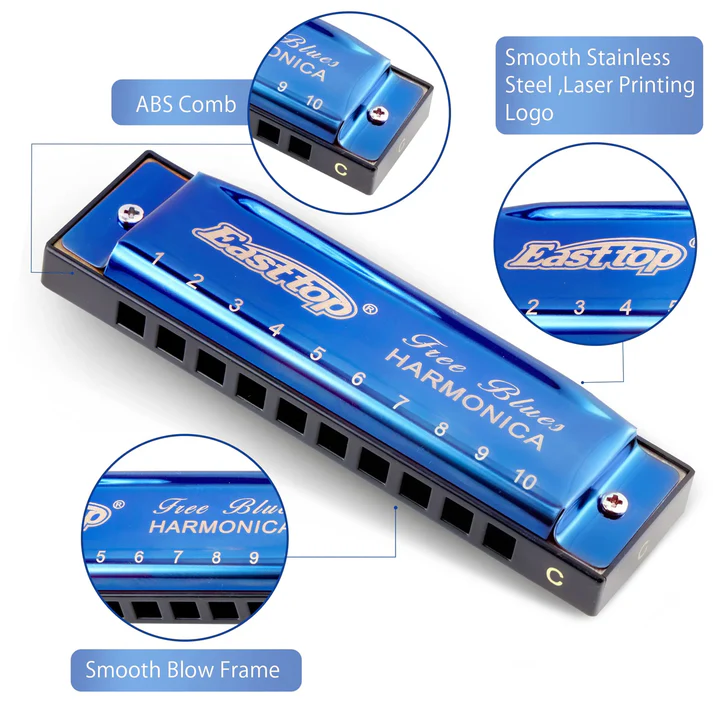 Armónica Easttop T003 Clave En C - 10 Agujeros
