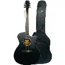 Guitarra Acústica Donner D-105 Negra + Estuche Abullonado

