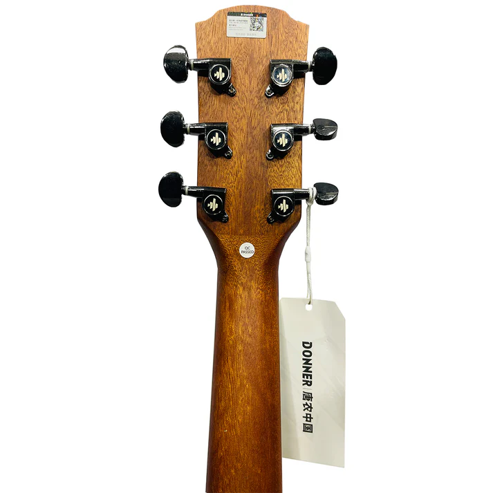 Guitarra Acústica Donner D-105 Negra + Estuche Abullonado
