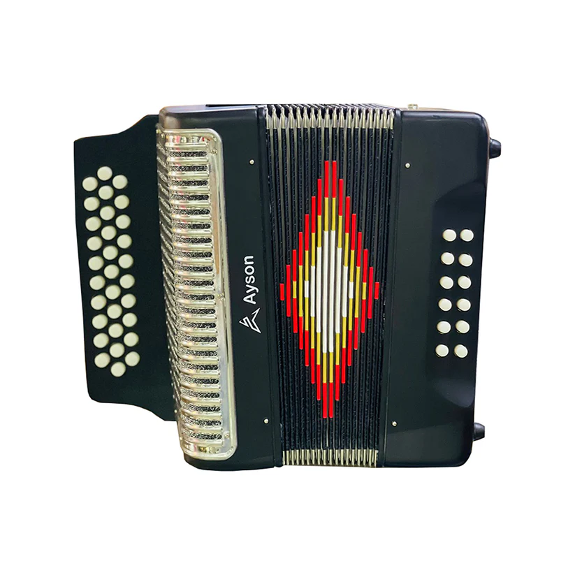 Acordeón 2 Coronas - 31 Botones - Tonalidad Gcf + Estuche
