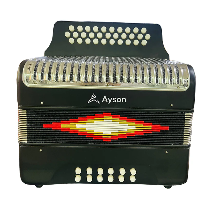 Acordeón 2 Coronas - 31 Botones - Tonalidad Gcf + Estuche
