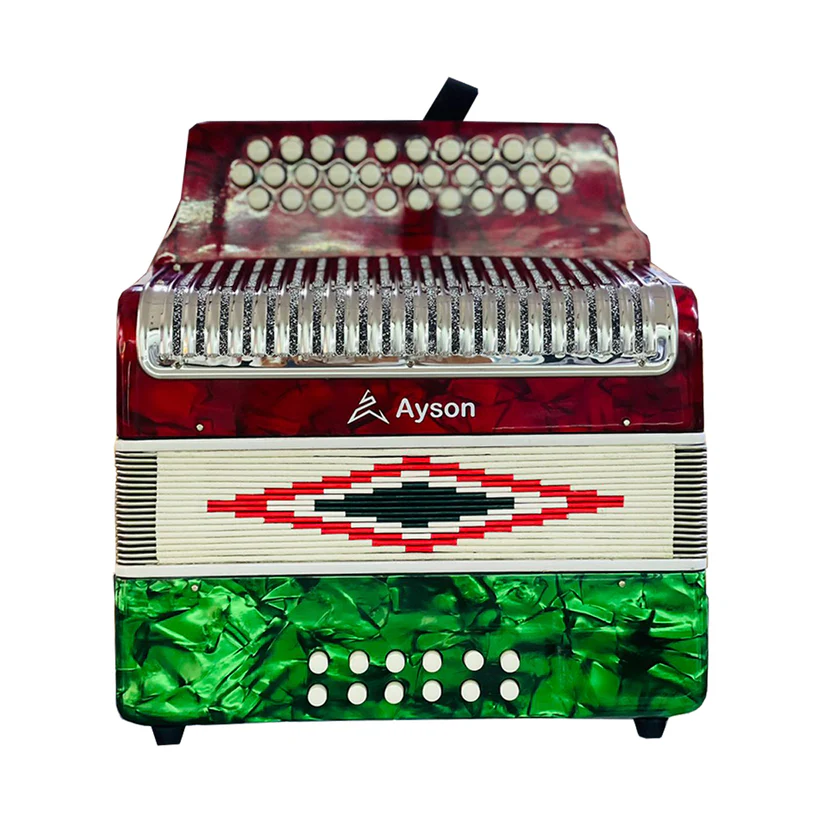 Acordeón 2 Coronas - 31 Botones - Tonalidad Gcf + Estuche
