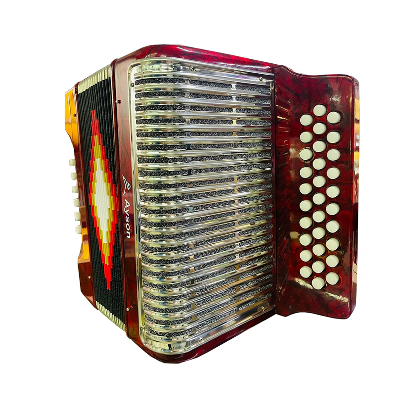 Acordeón 2 Coronas - 31 Botones - Tonalidad Gcf + Estuche
