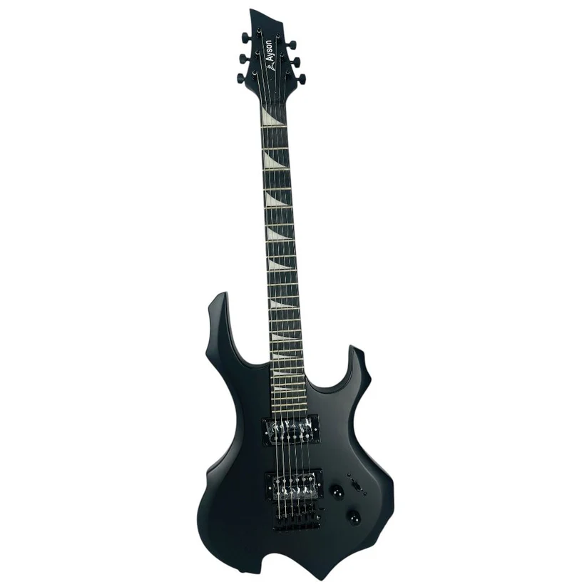 Guitarra Eléctrica Ayson Dark Flame 6 Cuerdas + Estuche Diestro
