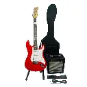 Kit Guitarra Electrica Con Amplificador Correa Cable
