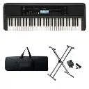 Teclado Organeta Yamaha Psr-e383 Adaptador + Base + Silla
