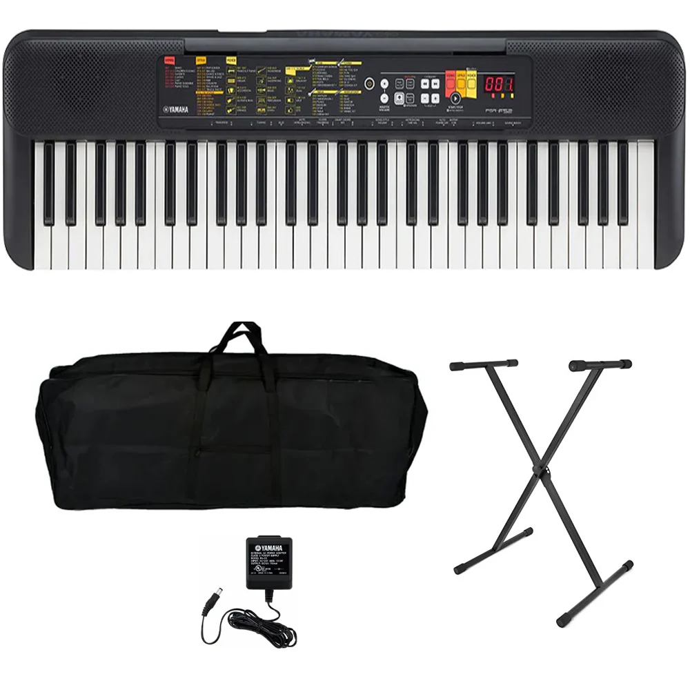 Kit Teclado Yamaha Psr-f52 + Adaptador Atril Y Estuche
