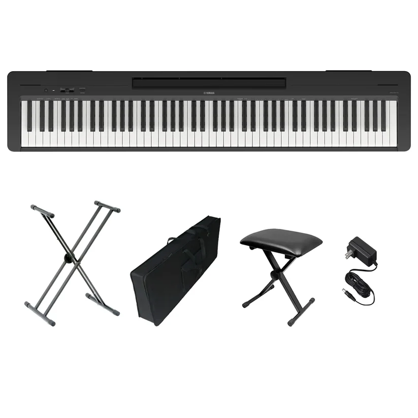 Piano Digital Yamaha P-145 88 Adapta + Base + Estuche + Silla
