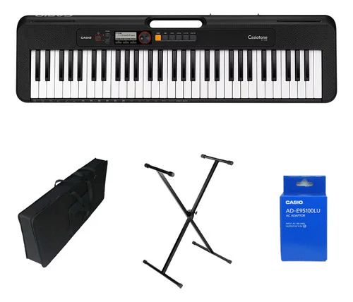 Teclado Organeta Casio Ct-s200 Negro Adapta + Base + Estuche
