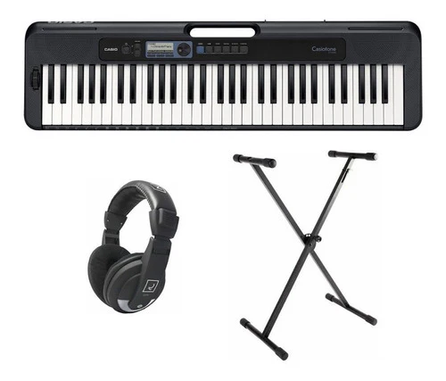 Teclado Organeta Casio Ct-s300 Adaptador + Base + Audifonos
