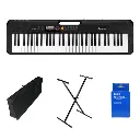 Teclado Organeta Casio Cts200 Negro Adapta + Base + Estuche
