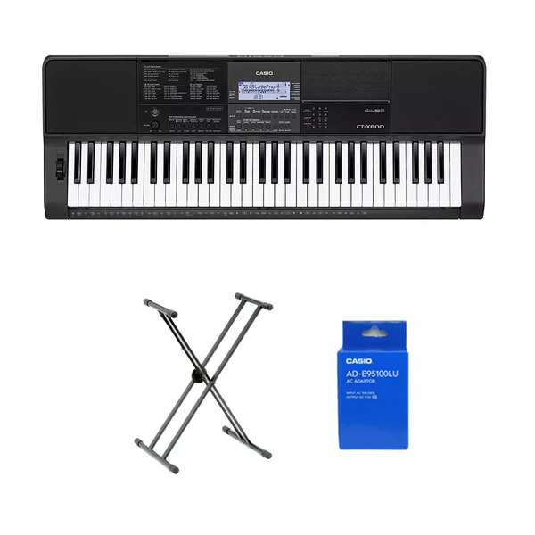 Teclado Organeta Casio Ctx-800 Adaptador + Base
