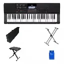 Teclado Organeta Casio Ctx800 Adapta + Base + Estuche +silla
