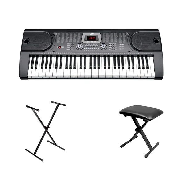 Teclado Organeta Mk2089 Under 61 Teclas Mic Adap Base Silla
