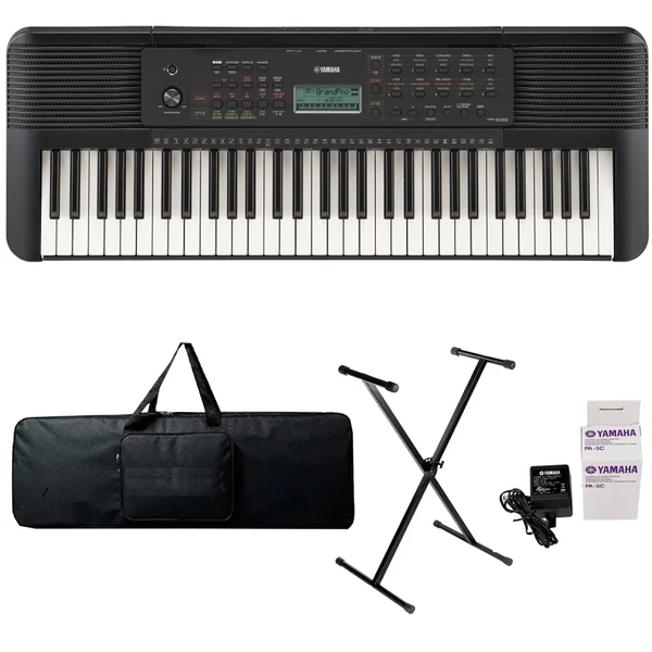 Teclado Organeta Yamaha Psr-e283 + Adaptador + Base + Forro
