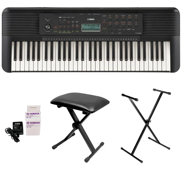 Teclado Organeta Yamaha Psr-e283 + Adaptador + Base + Silla
