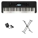 Teclado Organeta Yamaha Psr-e383 Adaptador + Base Doble
