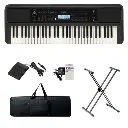 Teclado Organeta Yamaha Psr-e383 Adaptador+base+pedal+forro
