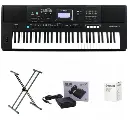 Teclado Yamaha Organeta Psr-e473 + Adaptador + Base + Pedal
