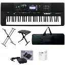 Teclado Yamaha Organeta Psr-e473 Adap+base+pedal+silla+forro
