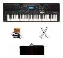 Teclado Yamaha Psr-ew425 Organeta + Adaptador + Base + Estuche

