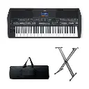 Teclado Yamaha Psr-sx600 Adaptador + Base Doble + Estuche
