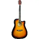 Guitarra Electroacústica Tipo Folk Ayson Cuerdas Acero
