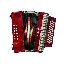 Acordeón 2 Coronas - 31 Botones - Tonalidad Gcf + Estuche
