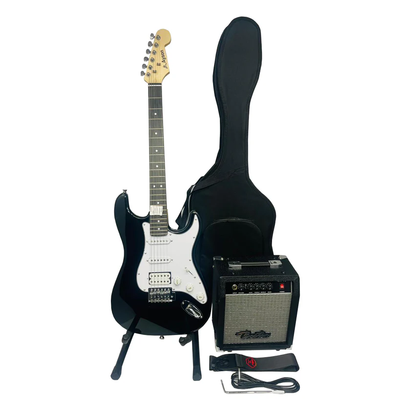 Kit Guitarra Electrica Con Amplificador Correa Cable
