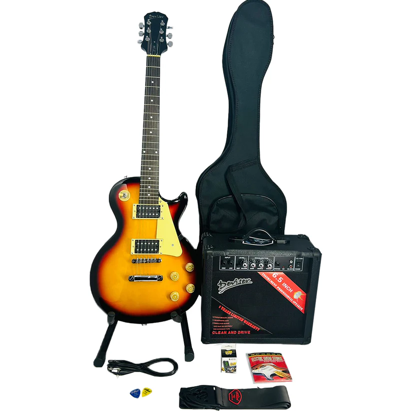 Kit Guitarra Eléctrica Deviser Lp100 3ts + Amplifi + Estuche
