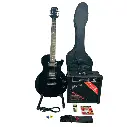 Kit Guitarra Eléctrica Deviser Sp11 Bk + Estuche+amplificador
