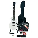 Kit Guitarra Eléctrica Deviser Sp11 Wh +estuche+amplificador
