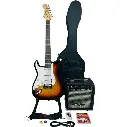 Kit Guitarra Eléctrica Zurda Deviser Lg1lh 3ts Amplificador
