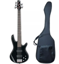 Bajo Electrico 5 Cuerdas Ibanez Gsr-205 Negro + Estuche Semi

