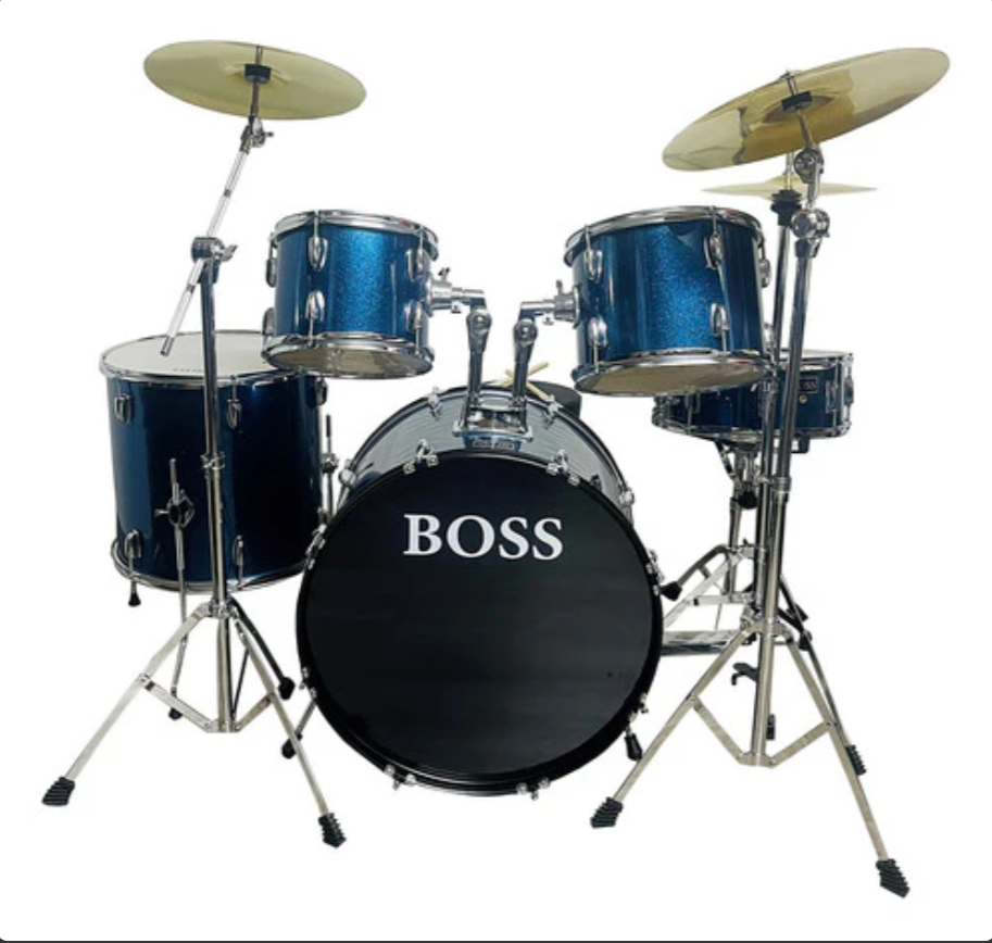 Batería Acústica DM1000 5 Piezas + Platillos + Base + Silla
