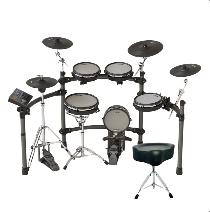 Batería Electrónica Digital Nux Dm-8 + Silla De Galope