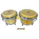 Bongos En Madera De 7.5 Y 8.5 Color Natural + Estuche
