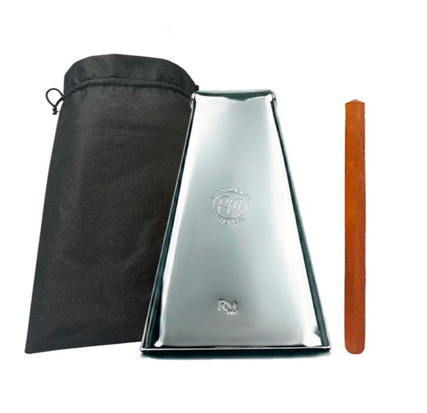 Campana Salsera Cromada Grande Rm 21cm + Golpeador + Funda
