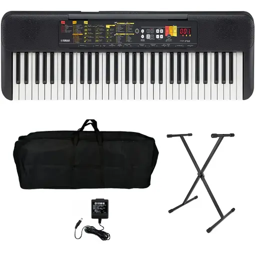 Kit Teclado Yamaha Psr-f52 + Adaptador Atril Y Estuche
