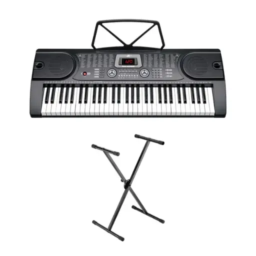 Teclado Organeta Mk2089 Under 61 Teclas Microfono Adaptador
